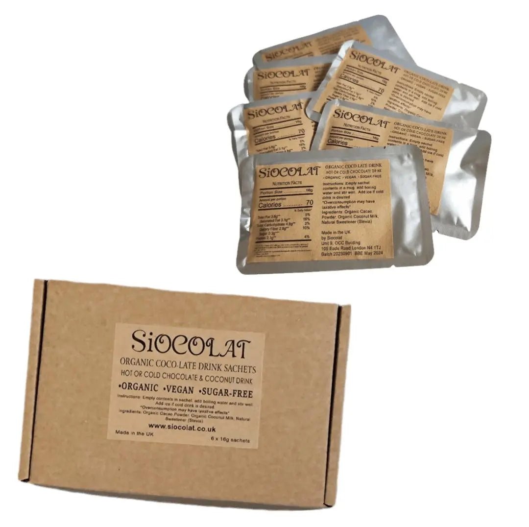 Siocolat Organic Vegan Sugar Free Low Calorie Chocolate Drink Hot or Cold - Honesty Sales