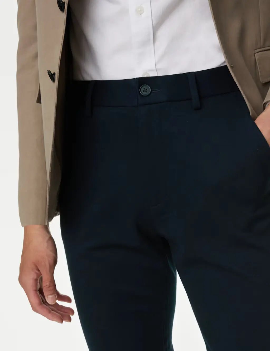Slim Fit Stretch Ponte Chinos - Honesty Sales