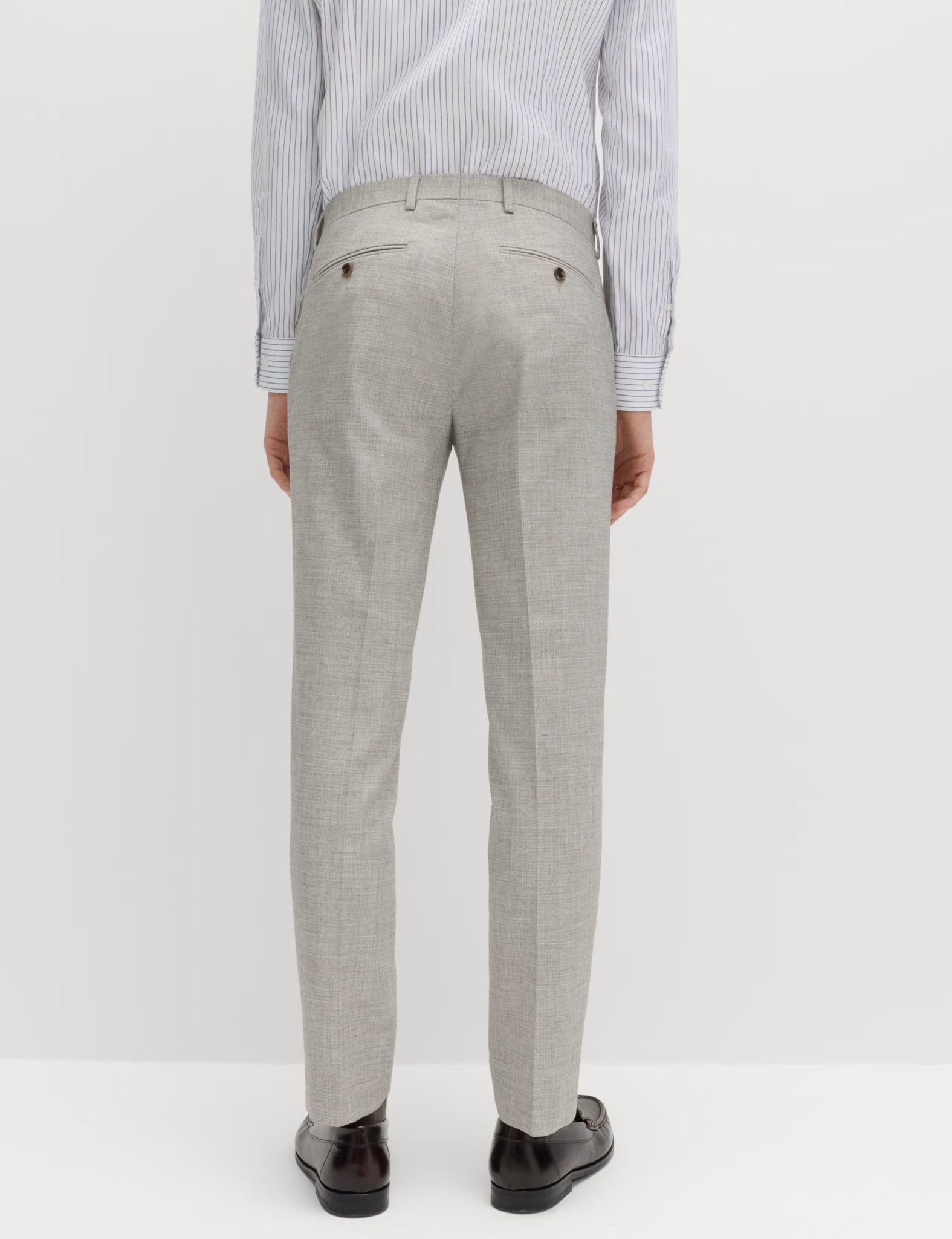 Slim Fit Textured Twill Stretch Trousers - Honesty Sales