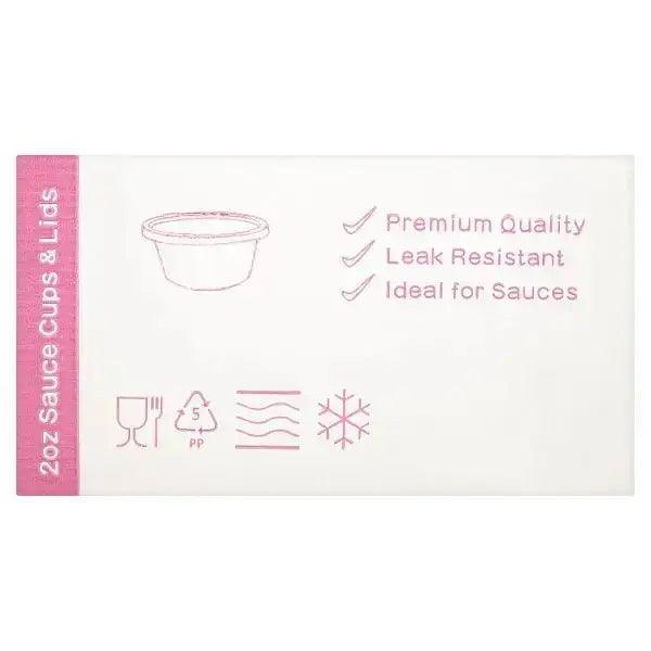 Smart Choice Plastic Tubs 2oz Sauce Cups and Lids 500 Sets - Honesty Sales