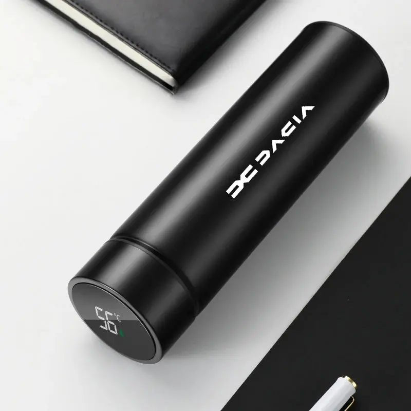 Smart Thermos Water Bottle with LED Temperature Display – Car Accessory for Dacia Duster, Logan, Spring, Sandero Stepway, Dokker, Lodgy - Honesty Sales