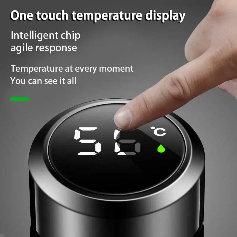 Smart Thermos Water Bottle with LED Temperature Display – Car Accessory for Dacia Duster, Logan, Spring, Sandero Stepway, Dokker, Lodgy - Honesty Sales