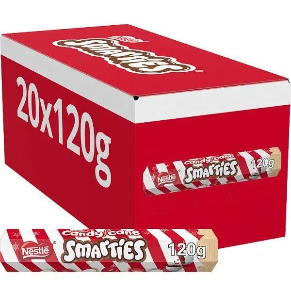 Smarties Candy Cane Milk Chocolate Giant Tube 120g (Case of 20) - Honesty Sales