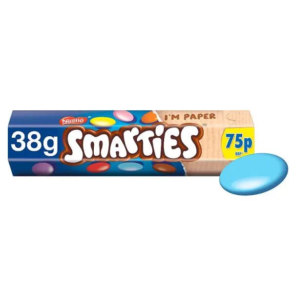 Smarties Milk Chocolate Tube 38g PMP 75p (Case of 24) - Honesty Sales