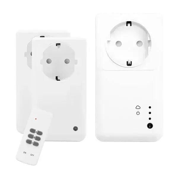 Smartwares SH5SETGW  Intelligent WiFi Plug With Remote Control (Pack Of 3) - Honesty Sales