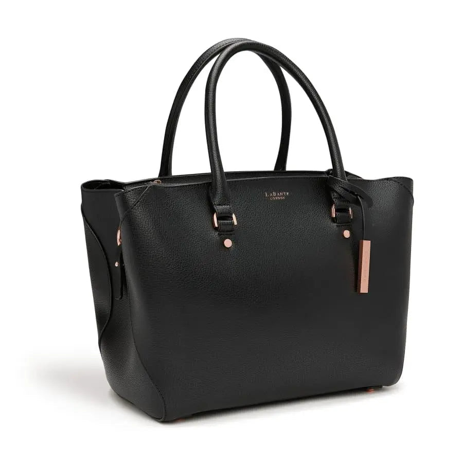 Sophie Black Vegan Tote Bag - Honesty Sales