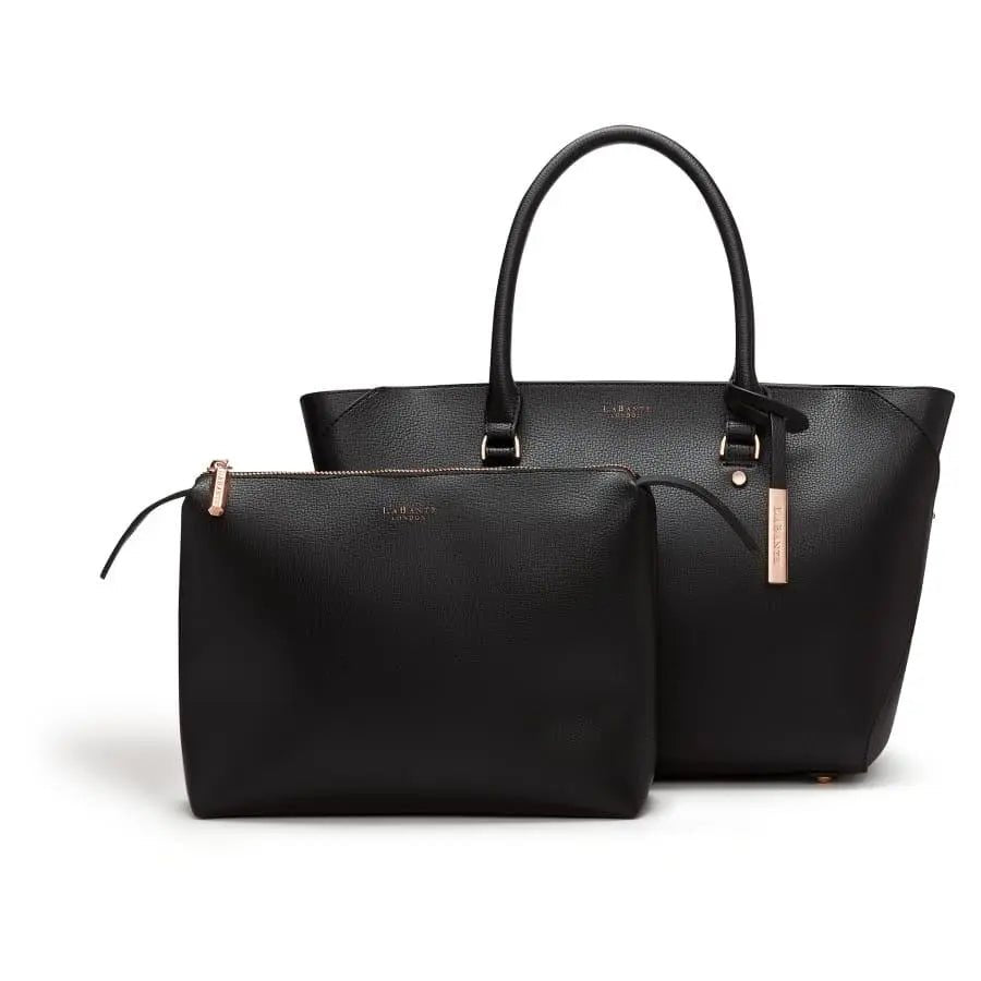 Sophie Black Vegan Tote Bag - Honesty Sales