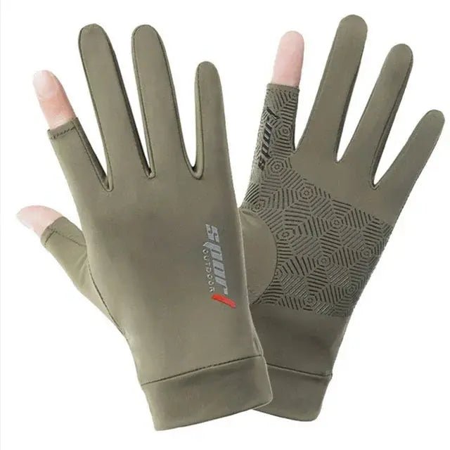 Sports Golf Ice Silk Riding Driving Gloves Non - Slip Fitness UV Protection Gloves - Honesty Sales