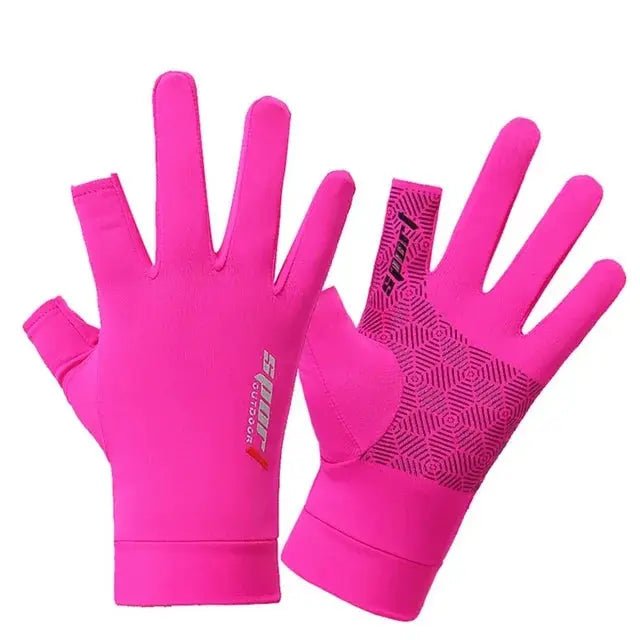 Sports Golf Ice Silk Riding Driving Gloves Non - Slip Fitness UV Protection Gloves - Honesty Sales