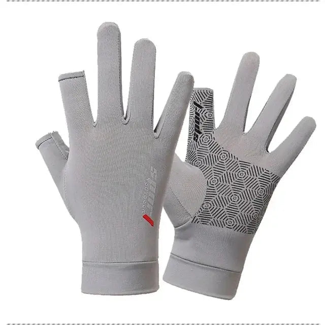 Sports Golf Ice Silk Riding Driving Gloves Non - Slip Fitness UV Protection Gloves - Honesty Sales