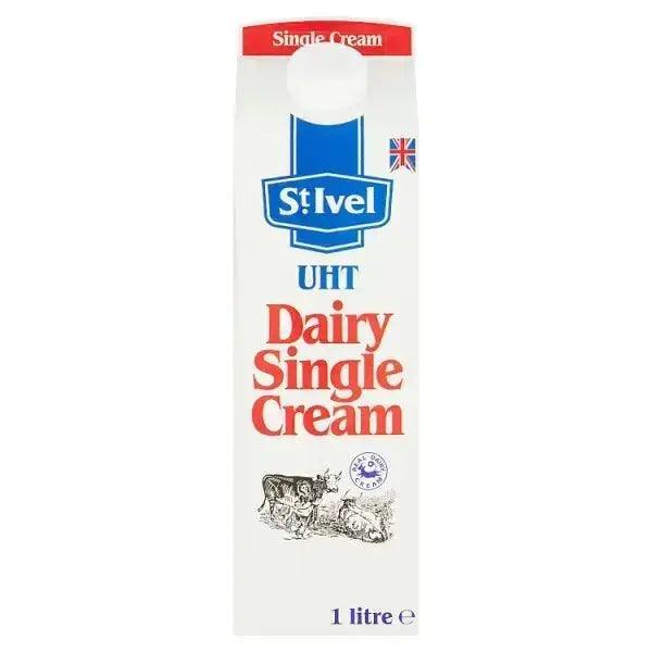 St Ivel UHT Dairy Single Cream 1 Litre - Honesty Sales