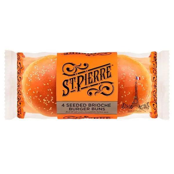 St Pierre 4 Seeded Brioche Burger Buns - Honesty Sales