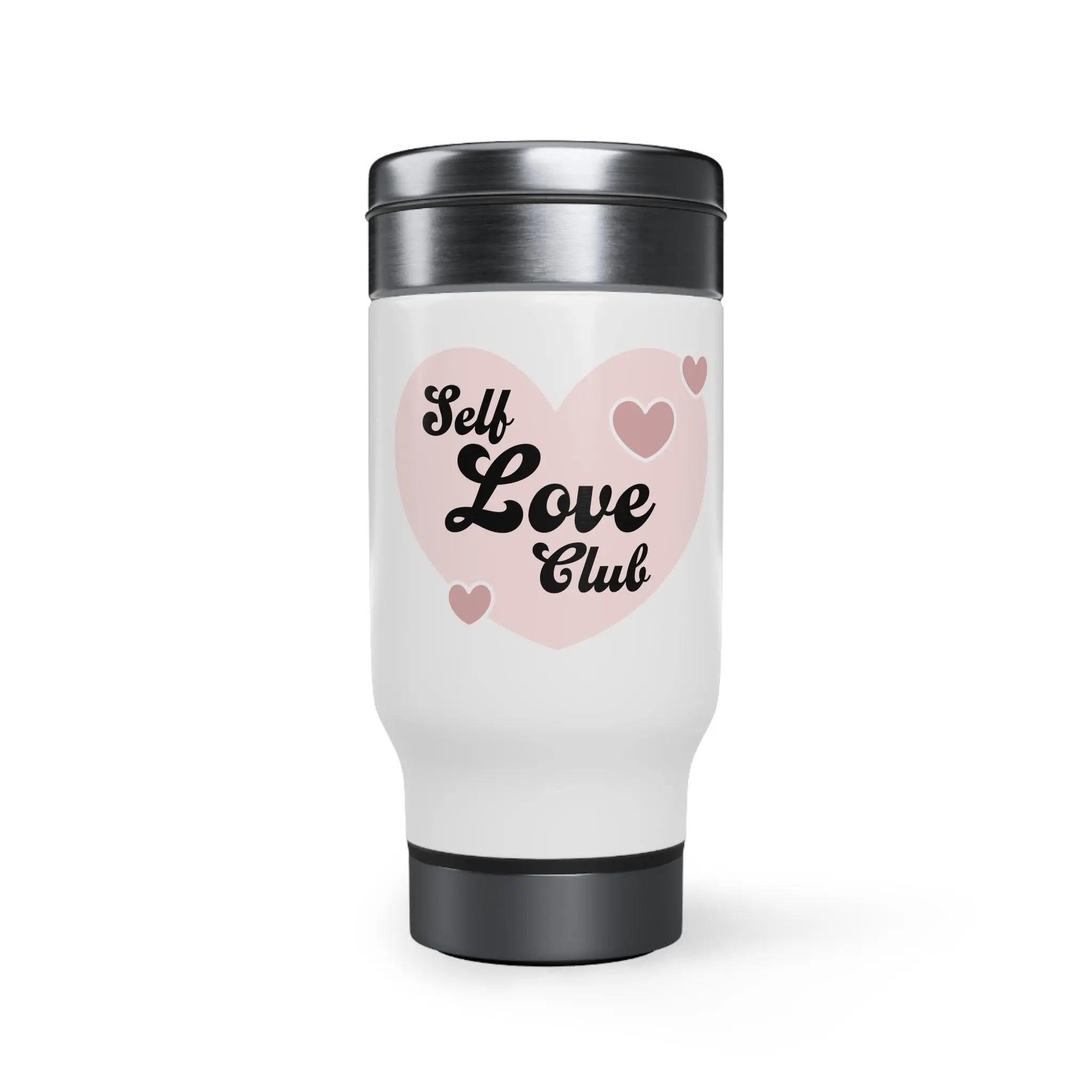 Stainless Steel Travel Mug with Handle, 14oz - Honesty Sales