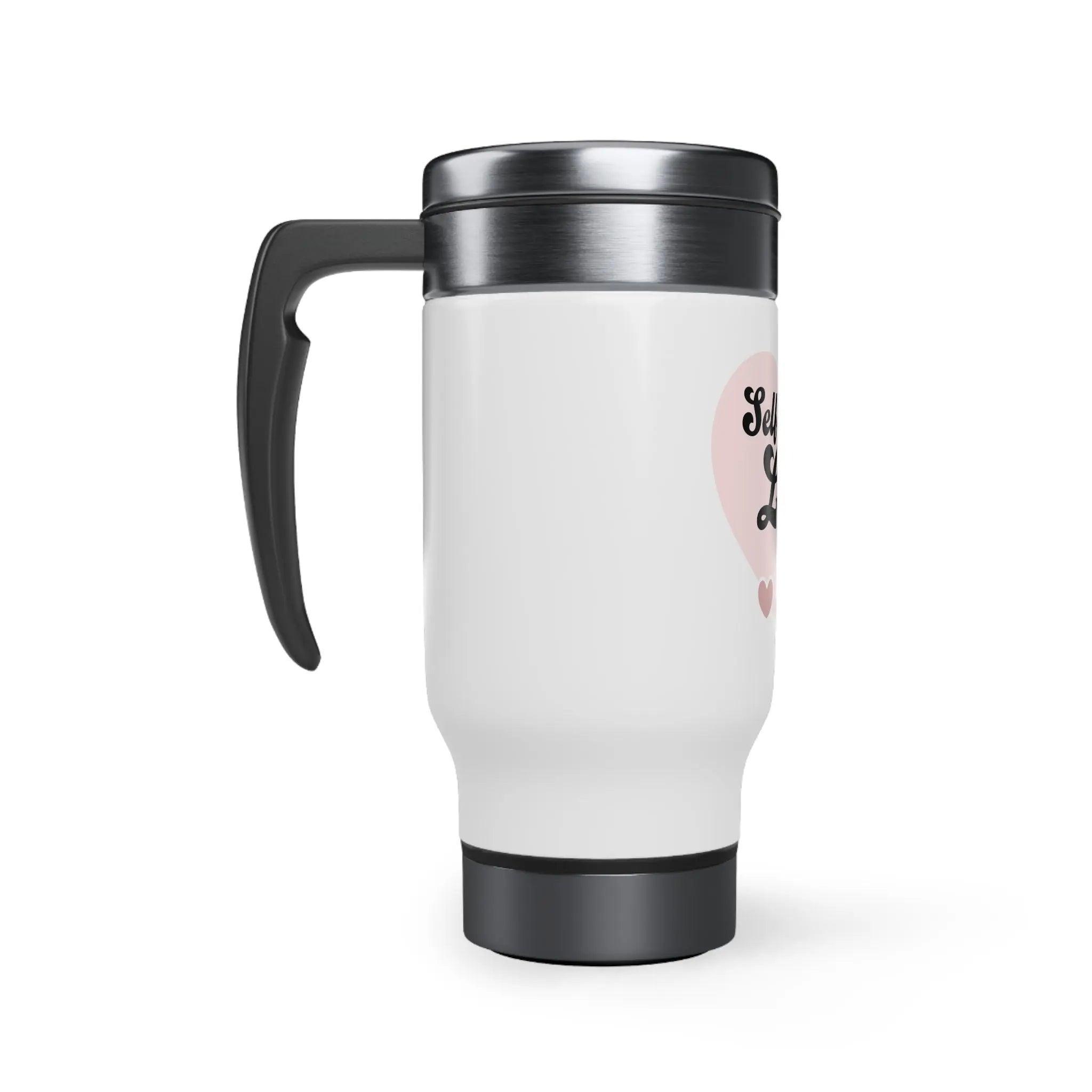 Stainless Steel Travel Mug with Handle, 14oz - Honesty Sales