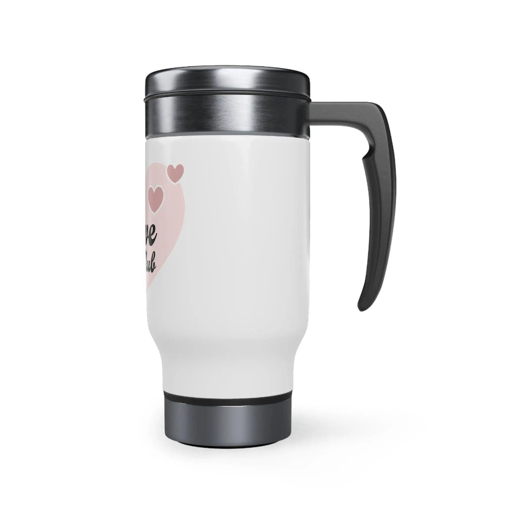 Stainless Steel Travel Mug with Handle, 14oz - Honesty Sales