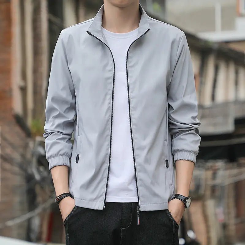 Stand Collar Jacket Men's Coat - Honesty Sales