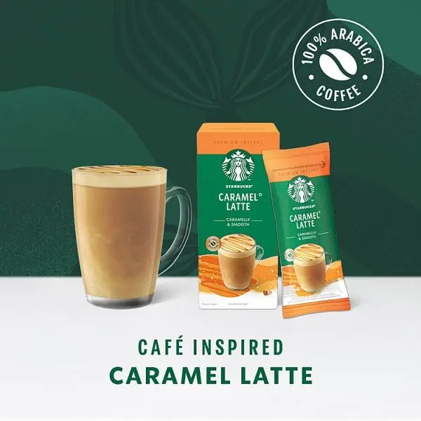 Starbucks Caramel Latte Instant Coffee Sachets 5 x 23g (Case of 6) - Honesty Sales