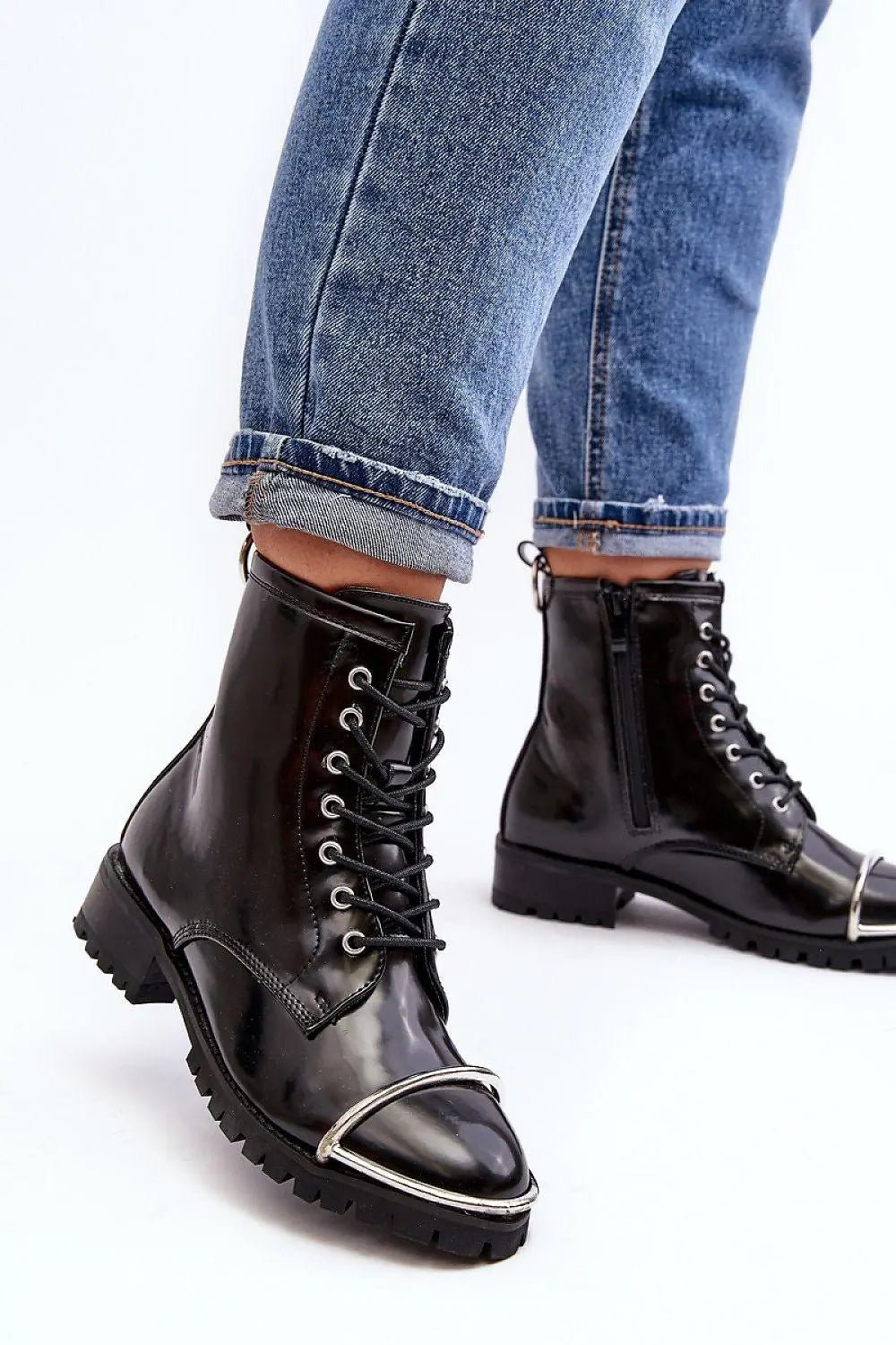 Step in style Classic black color rock boots - Honesty Sales