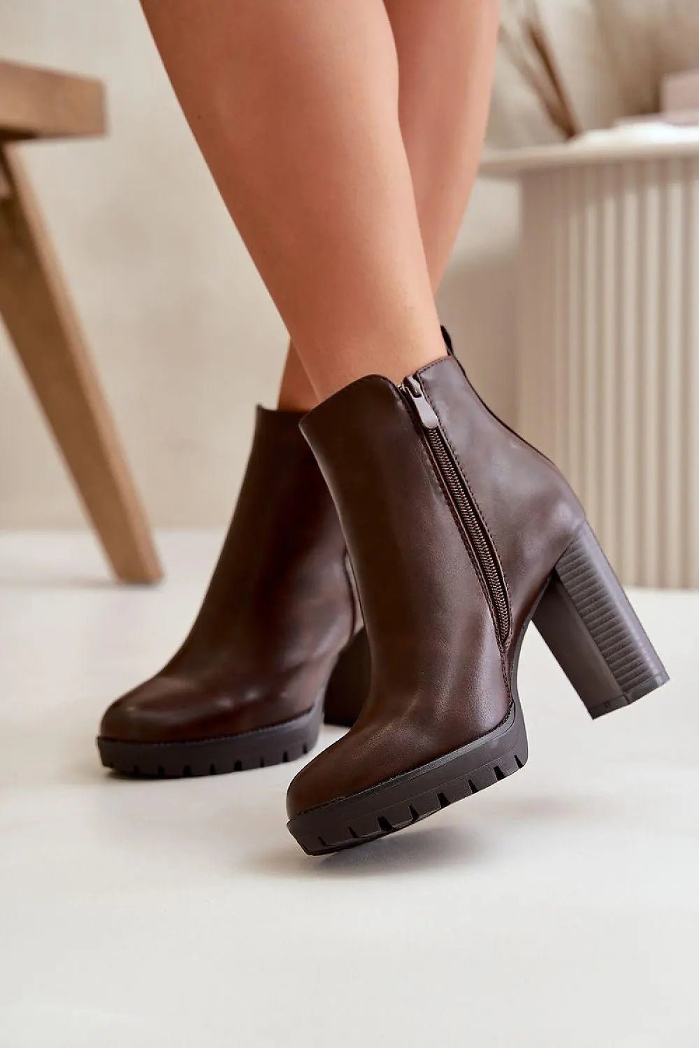 Step in style high column heel eco leather womens boots - Honesty Sales