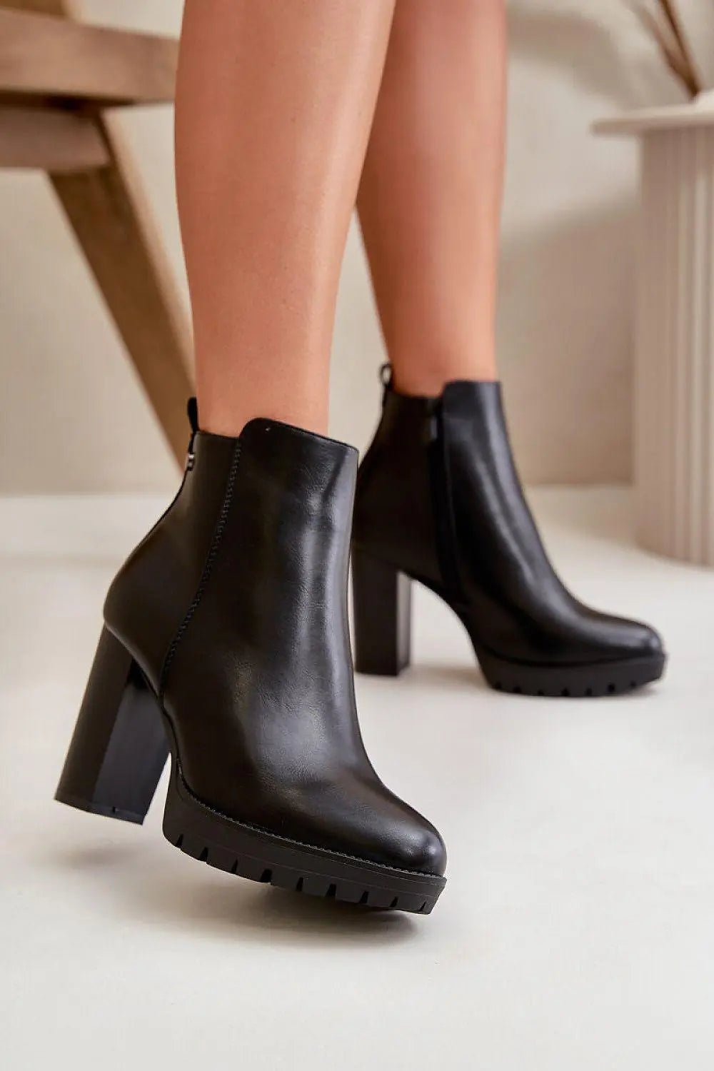 Step in style high column heel eco leather womens boots - Honesty Sales