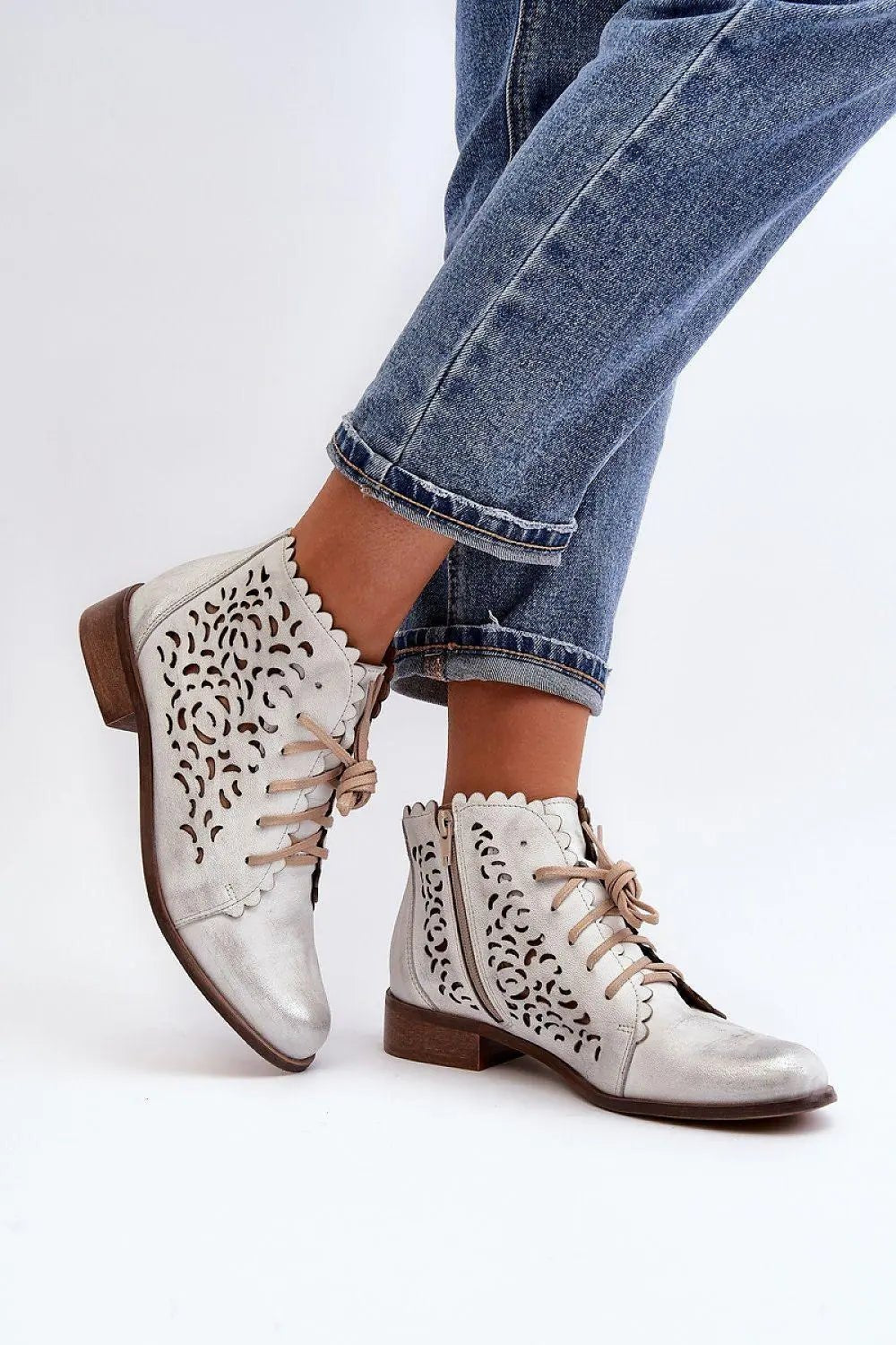 step in style natural high-quality leather women's boots - Honesty Sales