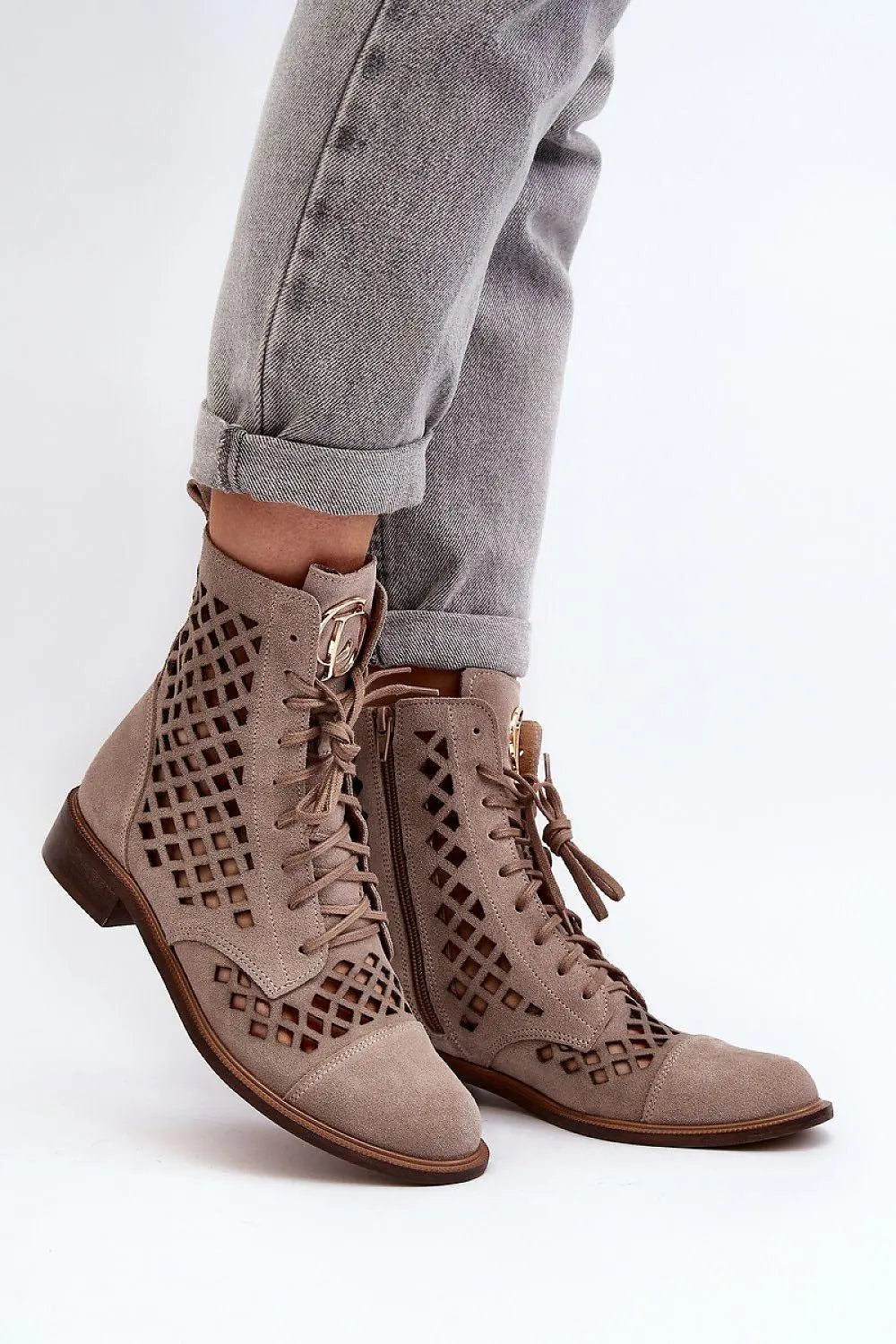 Step in style Unique openwork women's boots. - Honesty Sales