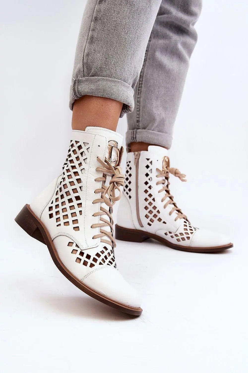 Step in style Unique openwork women's boots. - Honesty Sales