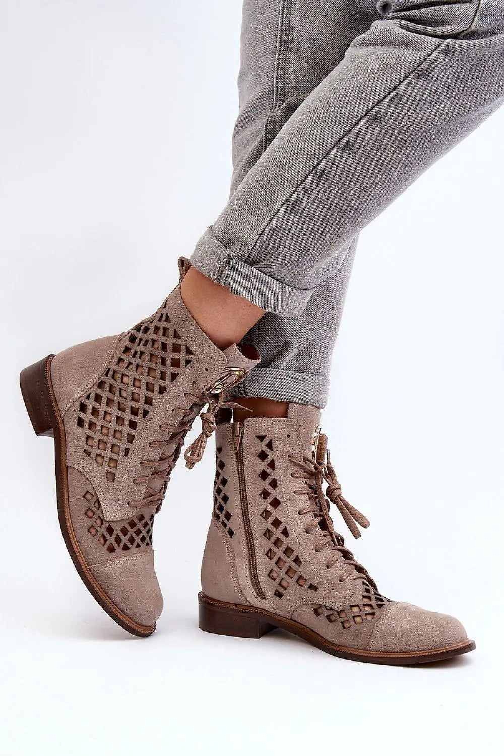 Step in style Unique openwork women's boots. - Honesty Sales