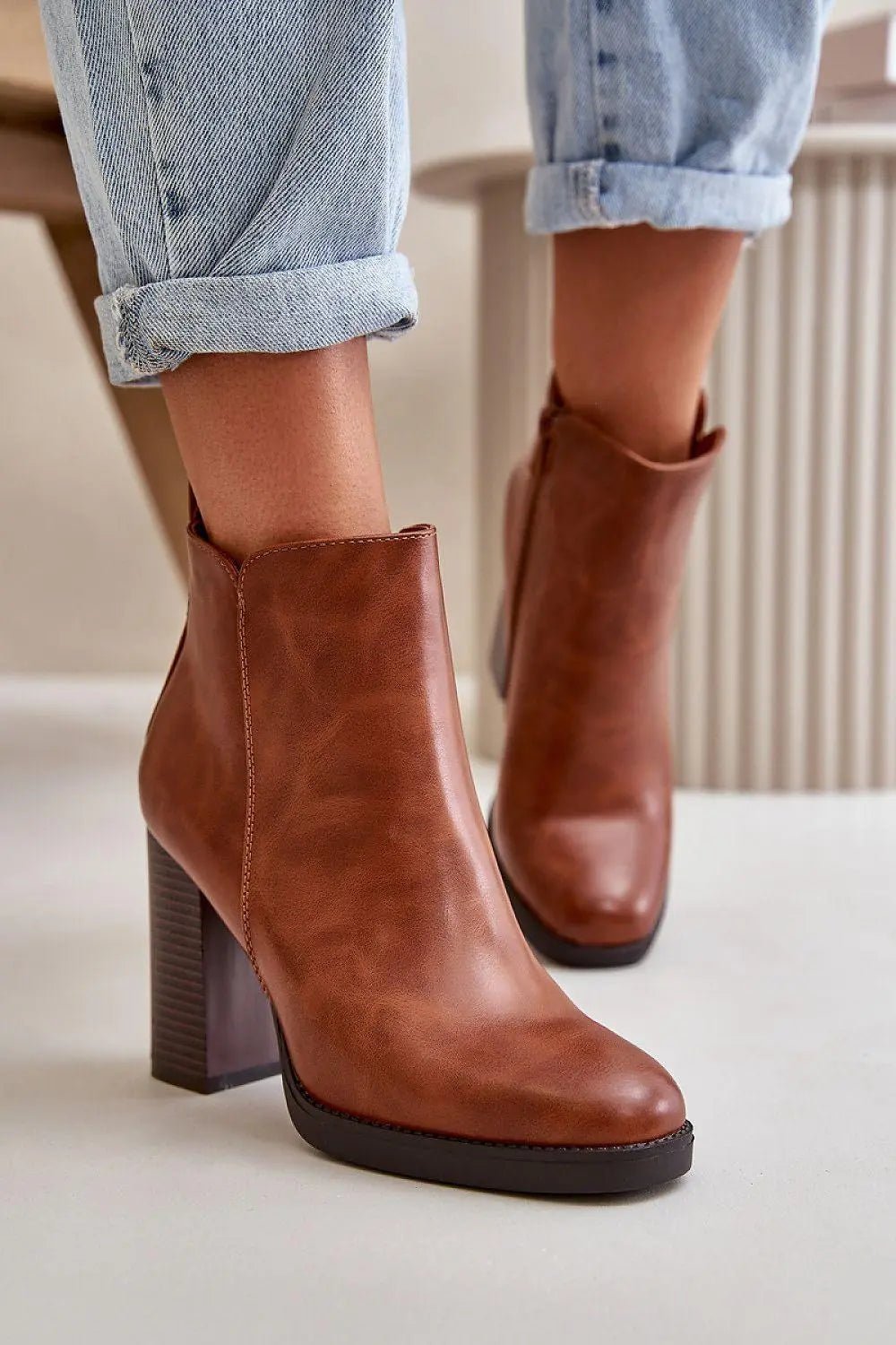 Step in style Women's ankle boots made of eco leather - Honesty Sales
