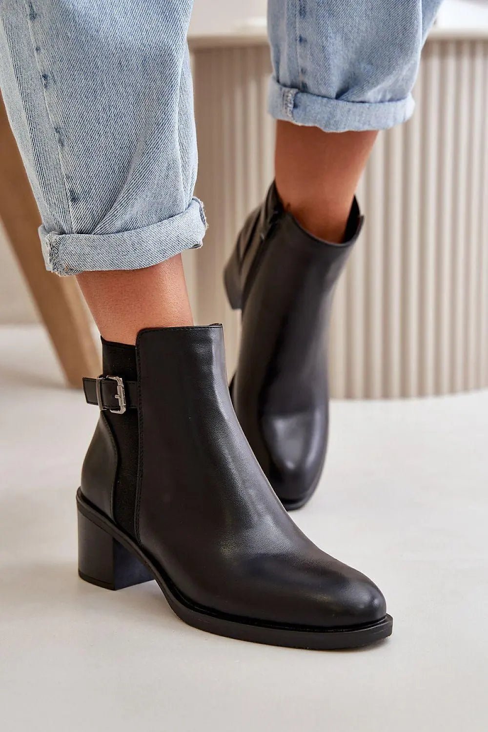 Step in style women's ankle boots made of eco leather - Honesty Sales