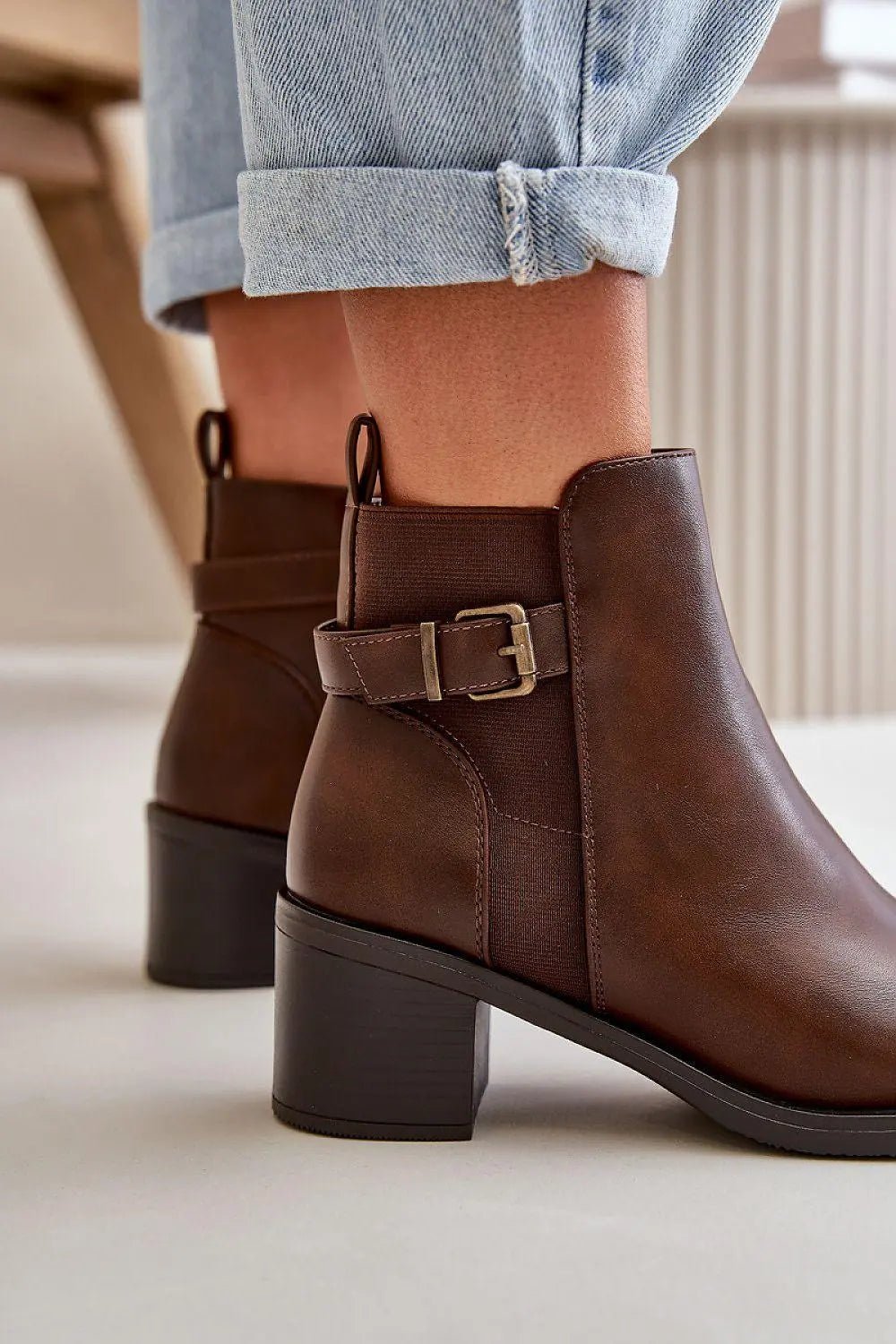 Step in style women's ankle boots made of eco leather - Honesty Sales