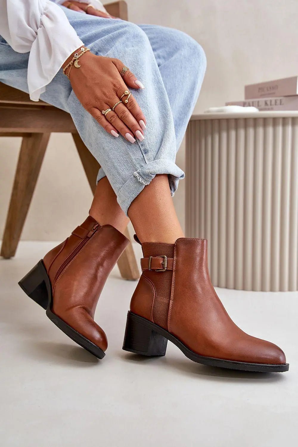 Step in style women's ankle boots made of eco leather - Honesty Sales