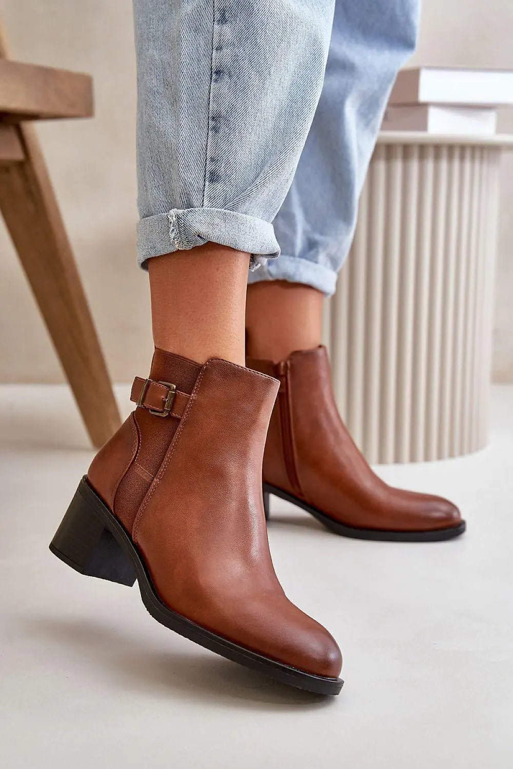 Step in style women's ankle boots made of eco leather - Honesty Sales