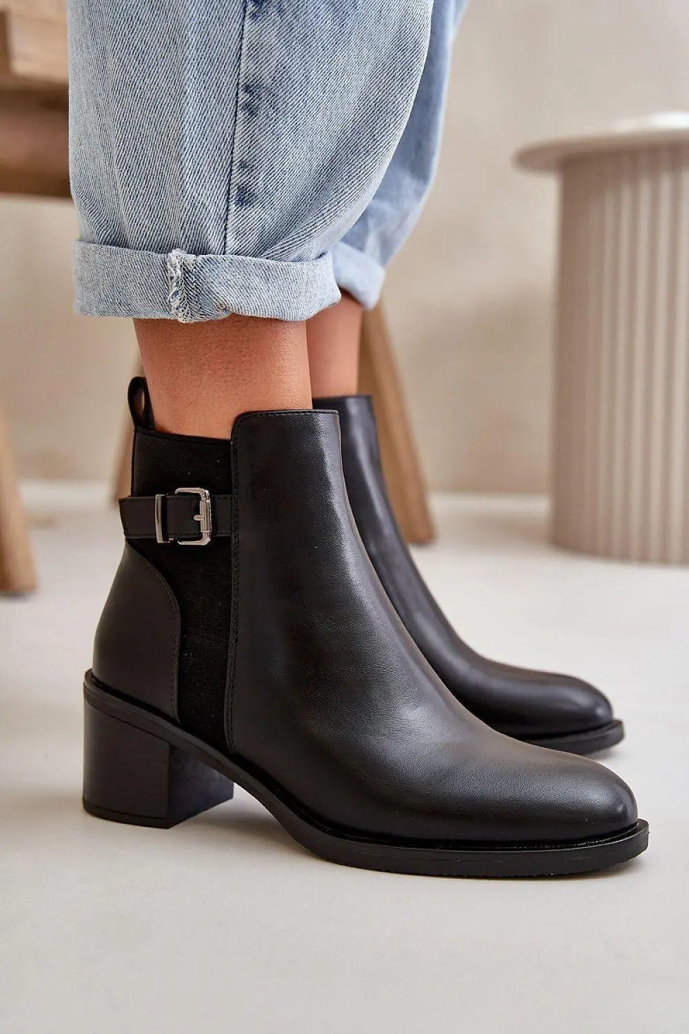 Step in style women's ankle boots made of eco leather - Honesty Sales