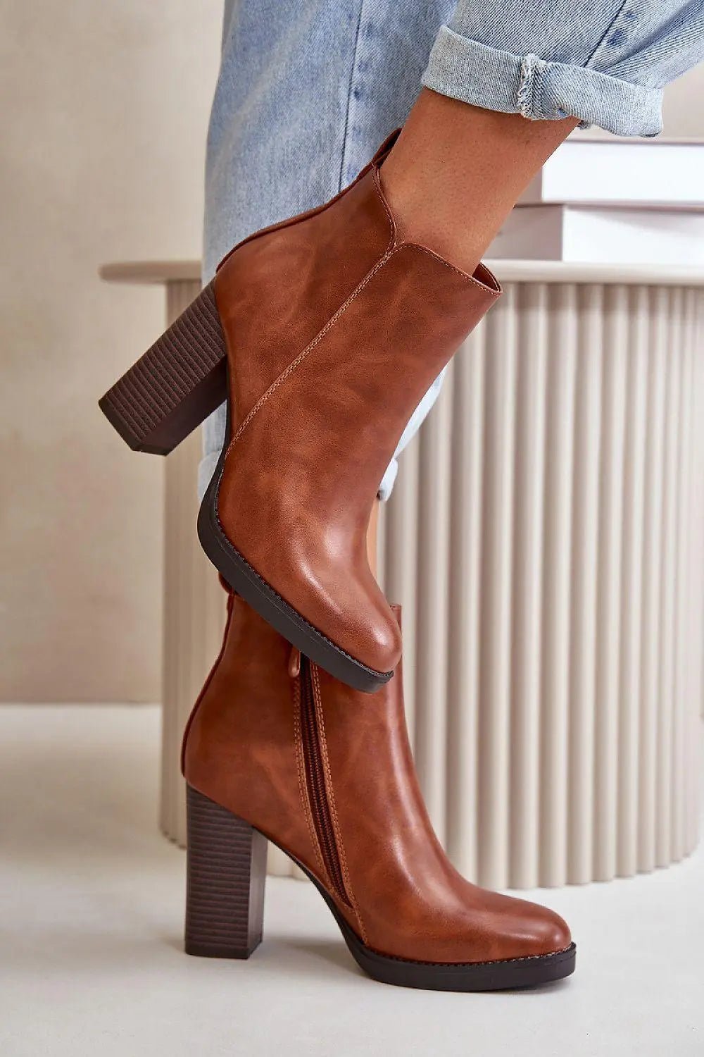 Step in style Women's ankle boots made of eco leather - Honesty Sales