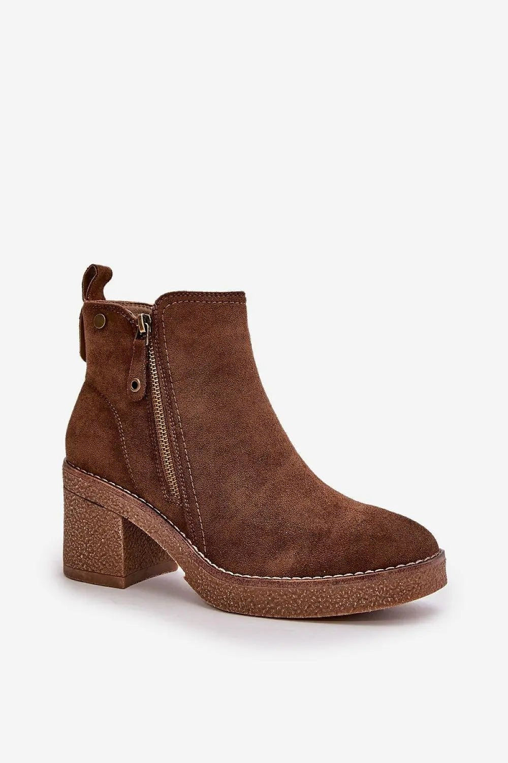 Step in style women's ankle boots made of soft eco suede - Honesty Sales