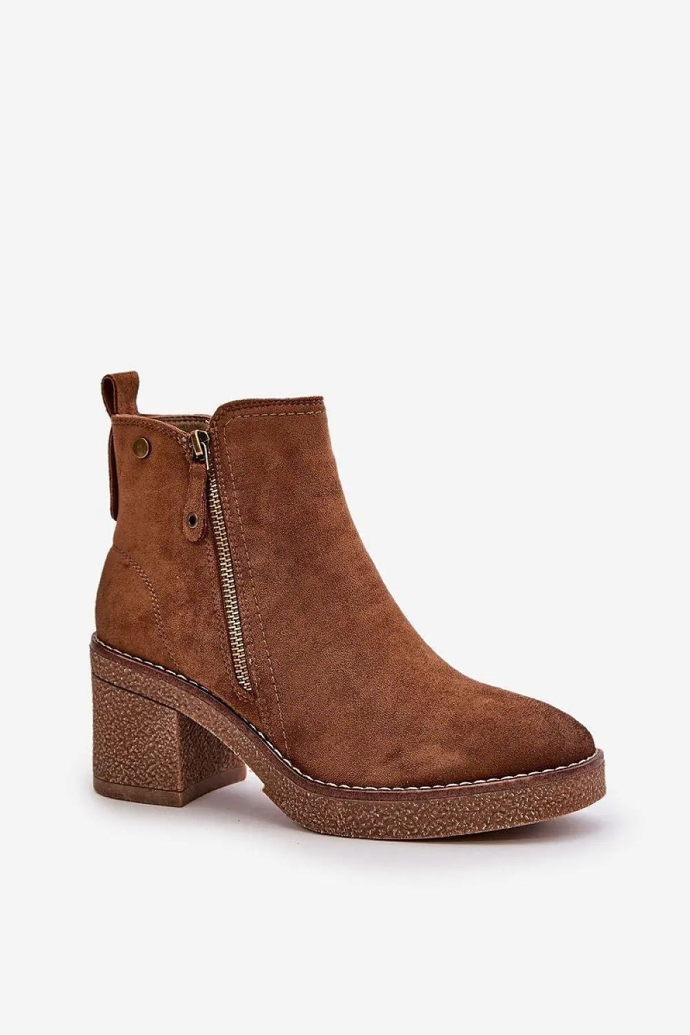 Step in style women's ankle boots made of soft eco suede - Honesty Sales