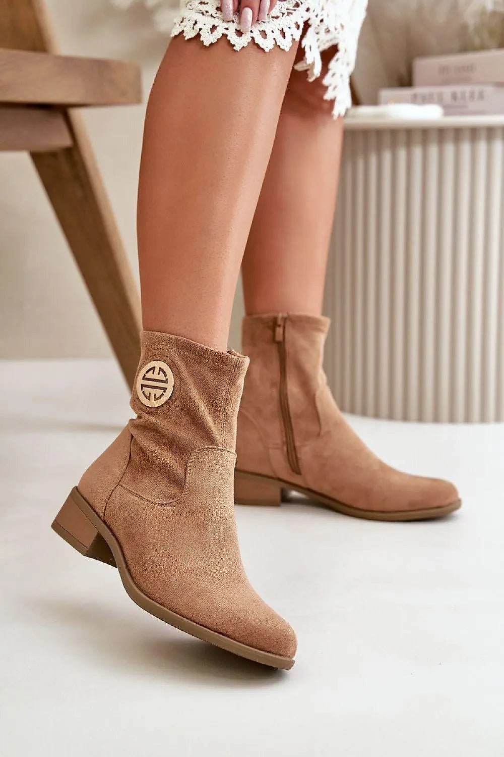Step in style Women's ankle boots with a low heel from the Jezzi brand - Honesty Sales