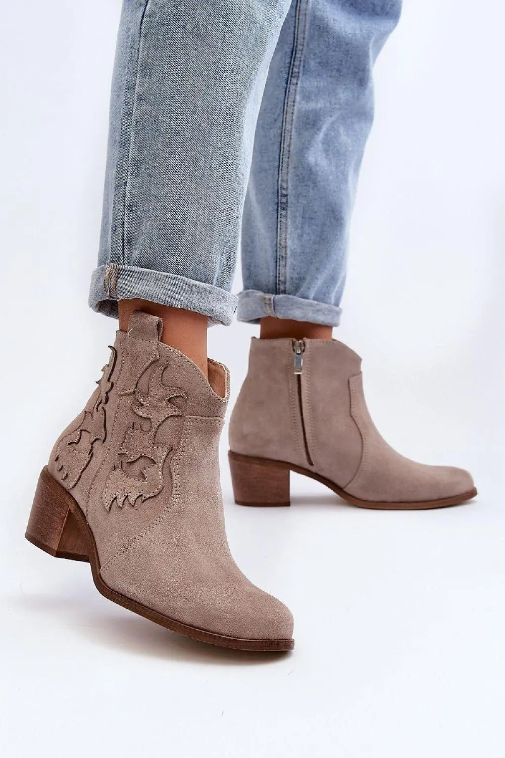 Step in style women's boots made of natural suede - Honesty Sales