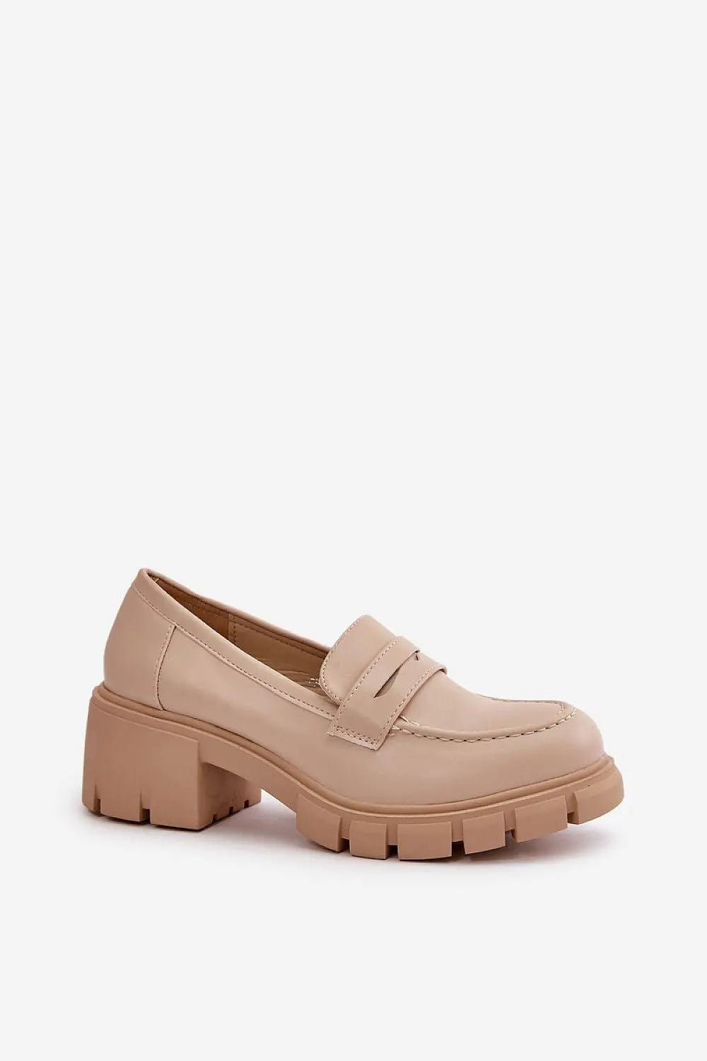 Step in style women's elegant high-quality eco leather heeled low shoes - Honesty Sales