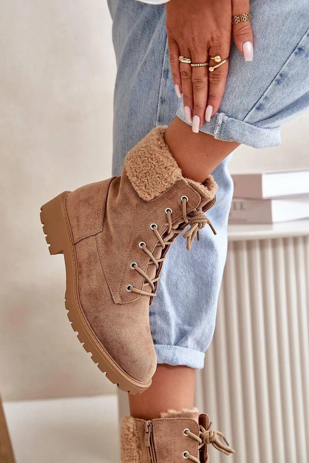 Step in style Women's soft eco suede ankle boots - Honesty Sales