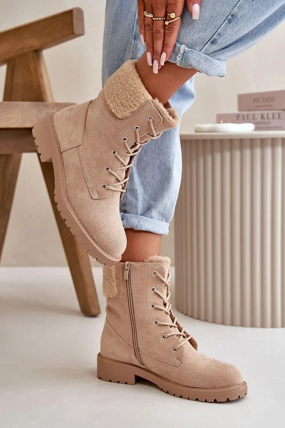 Step in style Women's soft eco suede ankle boots - Honesty Sales