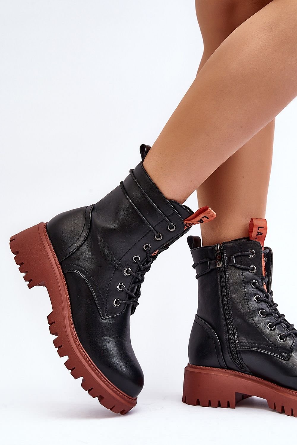 Step in style women's trapper shoes made of eco leather - Honesty Sales