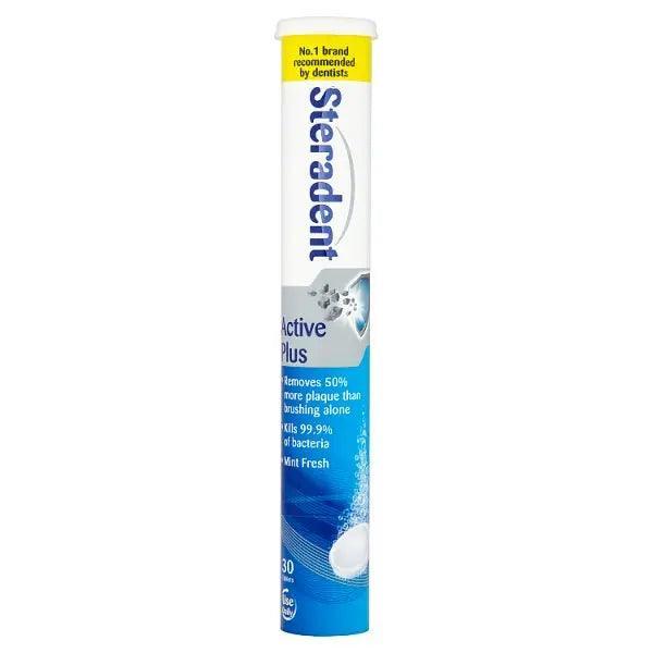 Steradent Active Plus 30 Tablets (Case of 12) - Honesty Sales