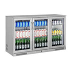 Sterling Pro Triple Door Bottle Cooler ST/STEEL HINGED SP3HC-STS - Honesty Sales