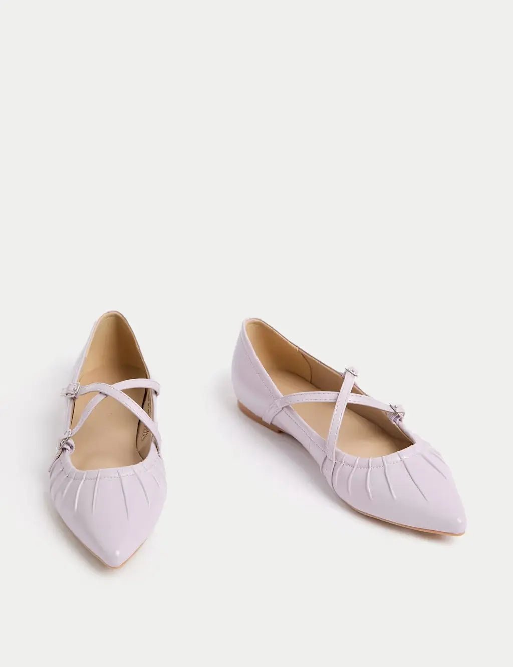 Strappy Pointed Ballet Pumps - Honesty Sales