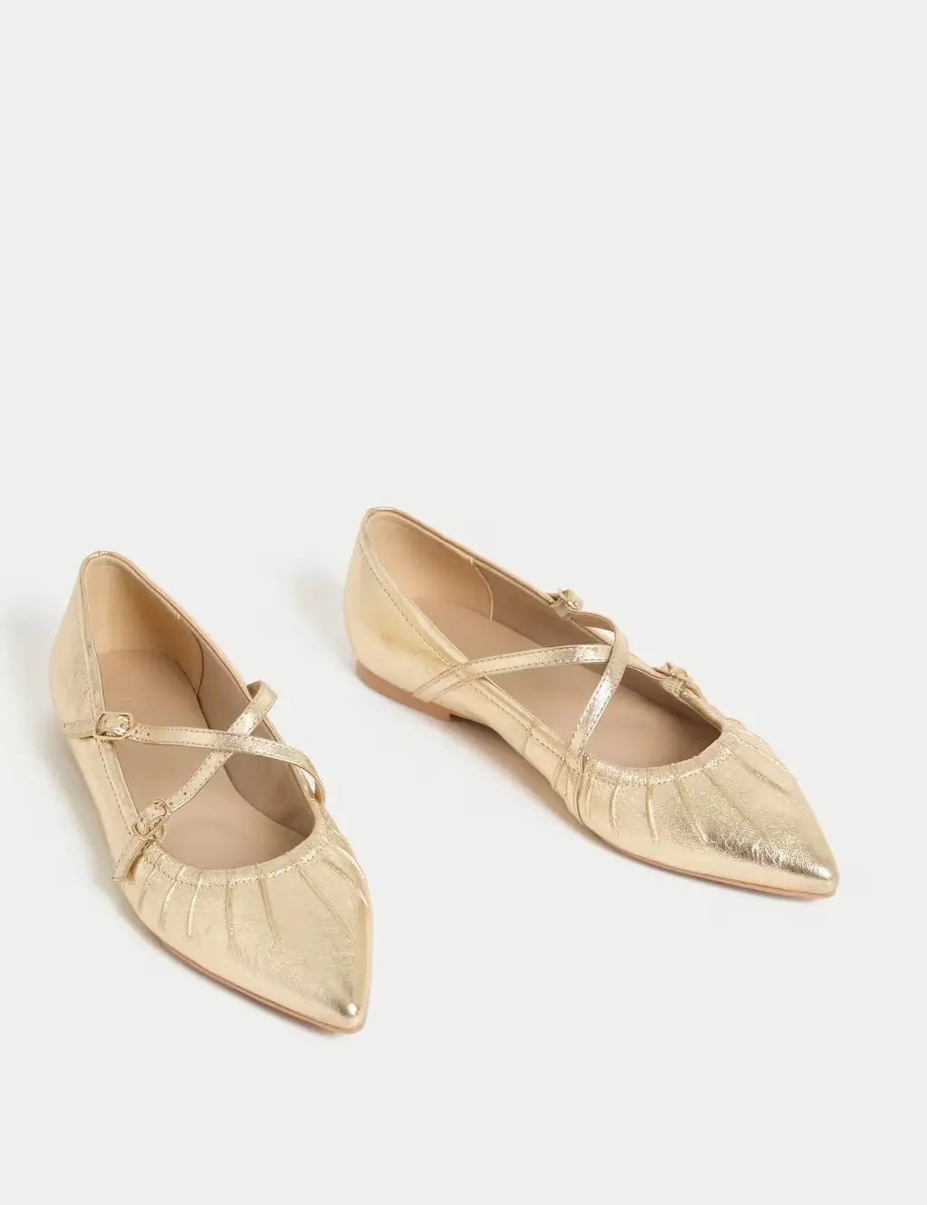 Strappy Pointed Ballet Pumps - Honesty Sales