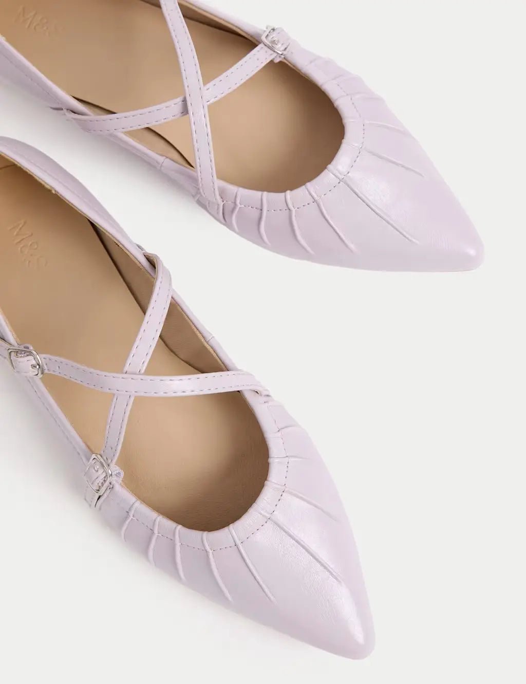 Strappy Pointed Ballet Pumps - Honesty Sales