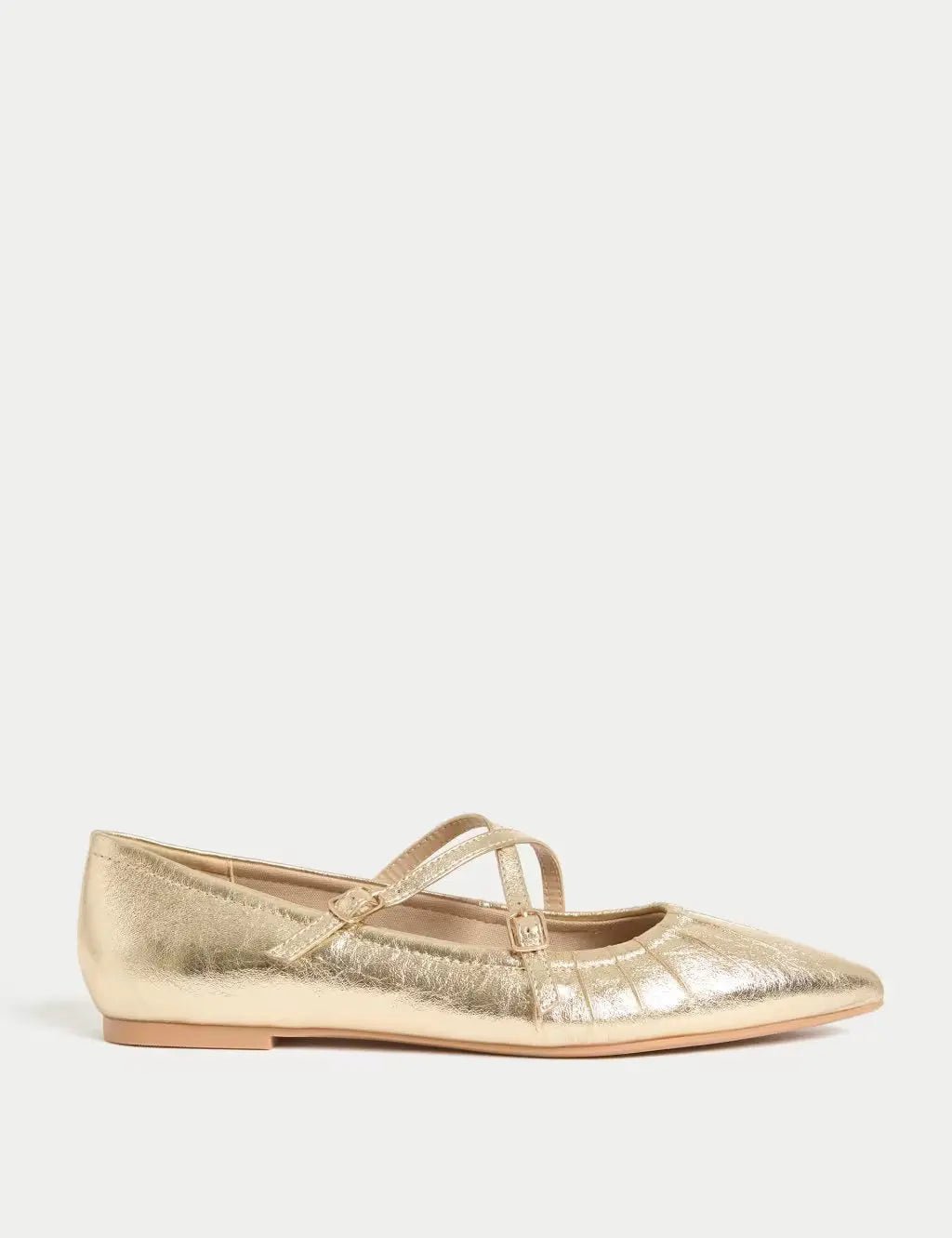 Strappy Pointed Ballet Pumps - Honesty Sales