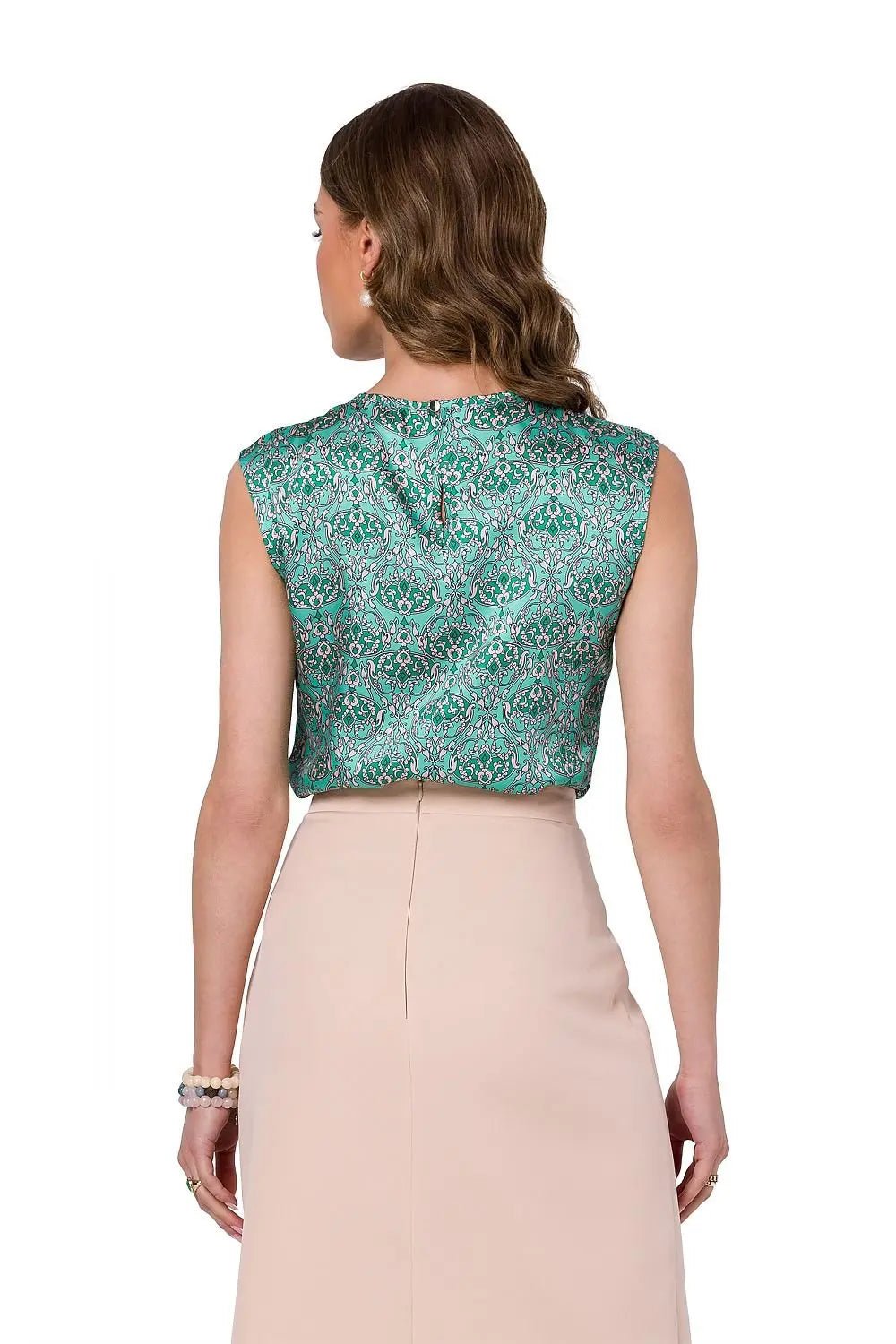 Stylove sleeveless and round neckline blouse - Honesty Sales